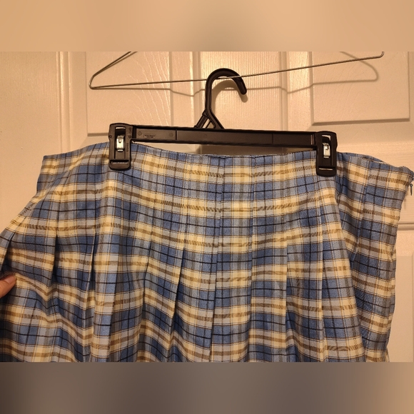 Shein Blue and Yellow Plaid Women's Skirt - Picture 3 of 9